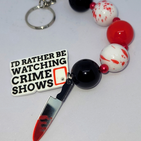 TRUE CRIME KEYCHAIN PURSE DANGLE!! Handmade!! - Picture 11 of 12